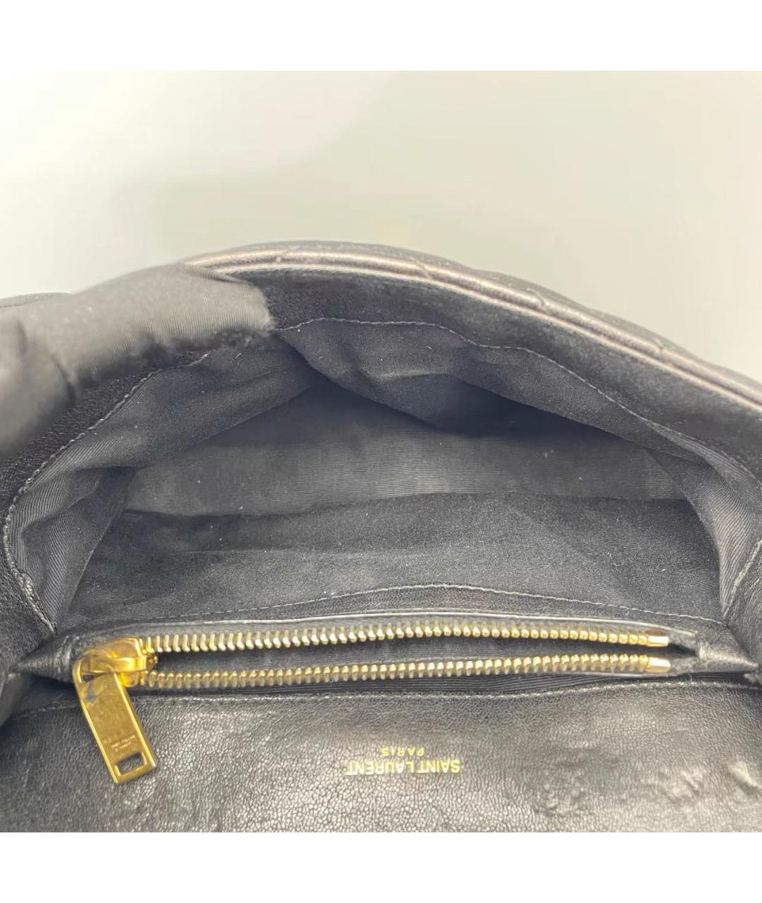 SAINT LAURENT Черная кожаная сумка через плечо, фото 8
