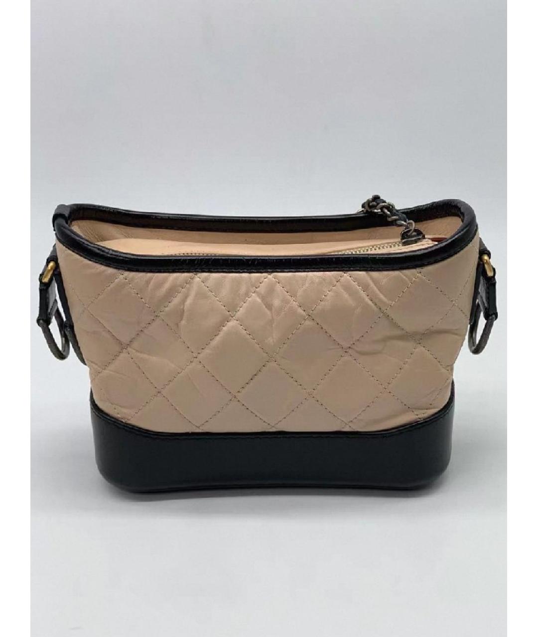 CHANEL Бежевая кожаная сумка через плечо, фото 2