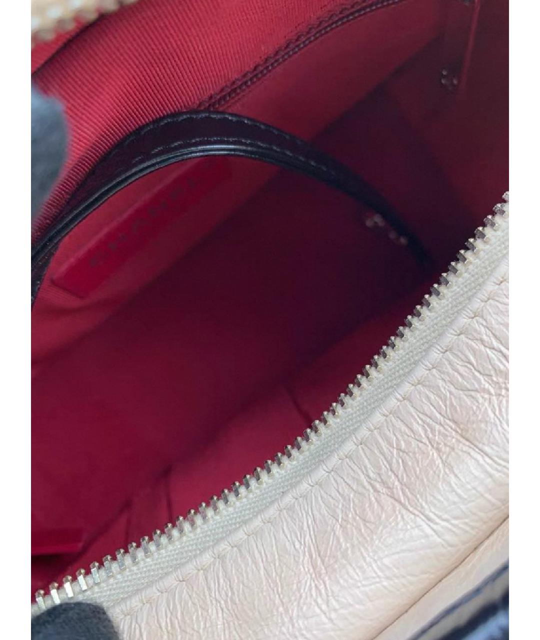 CHANEL Бежевая кожаная сумка через плечо, фото 3