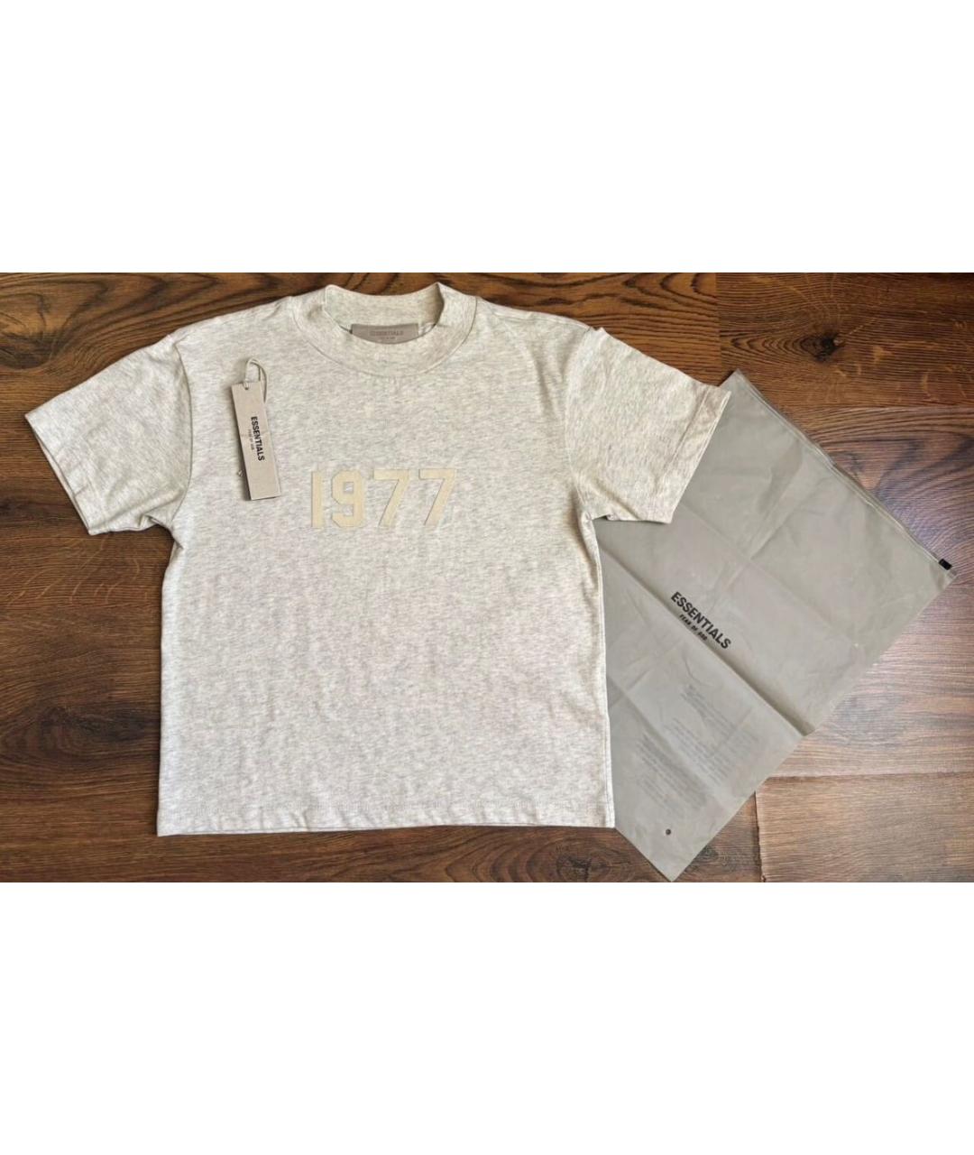 FEAR OF GOD ESSENTIALS Бежевая хлопковая футболка, фото 8