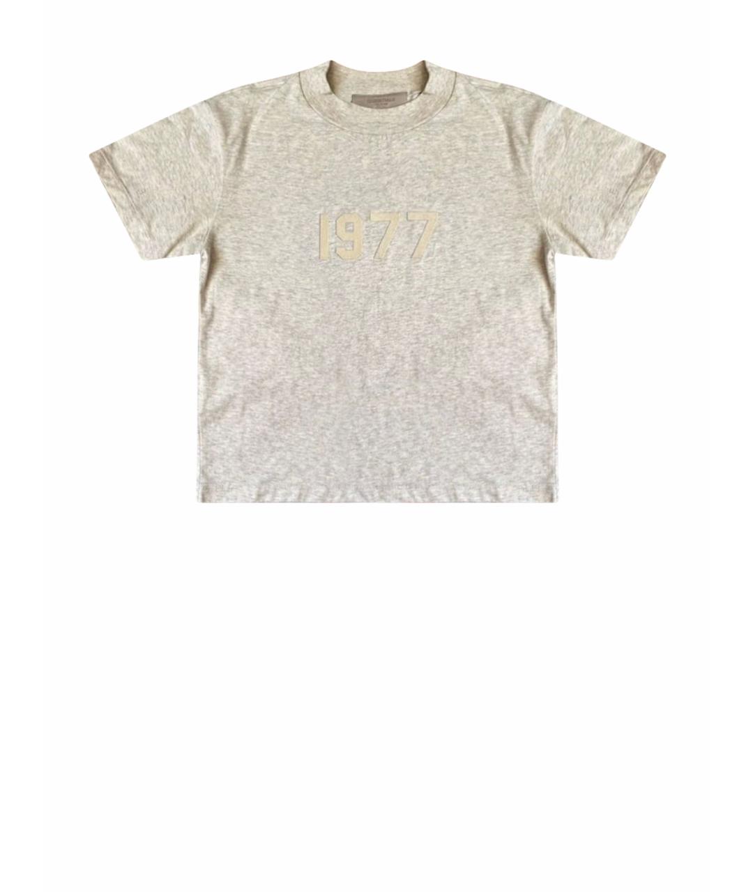 FEAR OF GOD ESSENTIALS Бежевая хлопковая футболка, фото 1