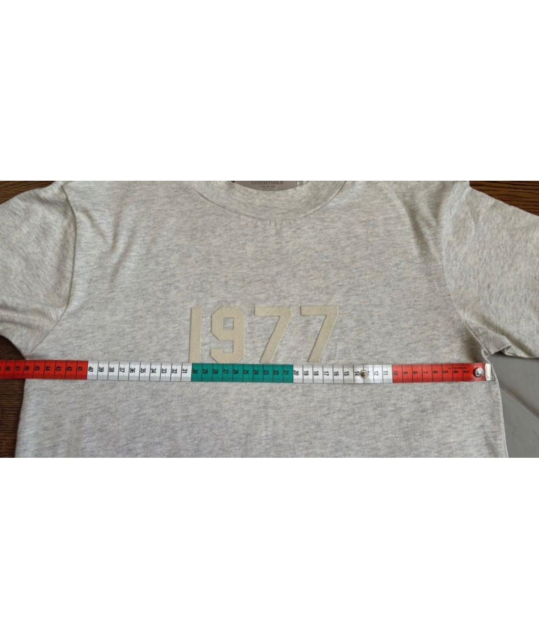 FEAR OF GOD ESSENTIALS Бежевая хлопковая футболка, фото 6