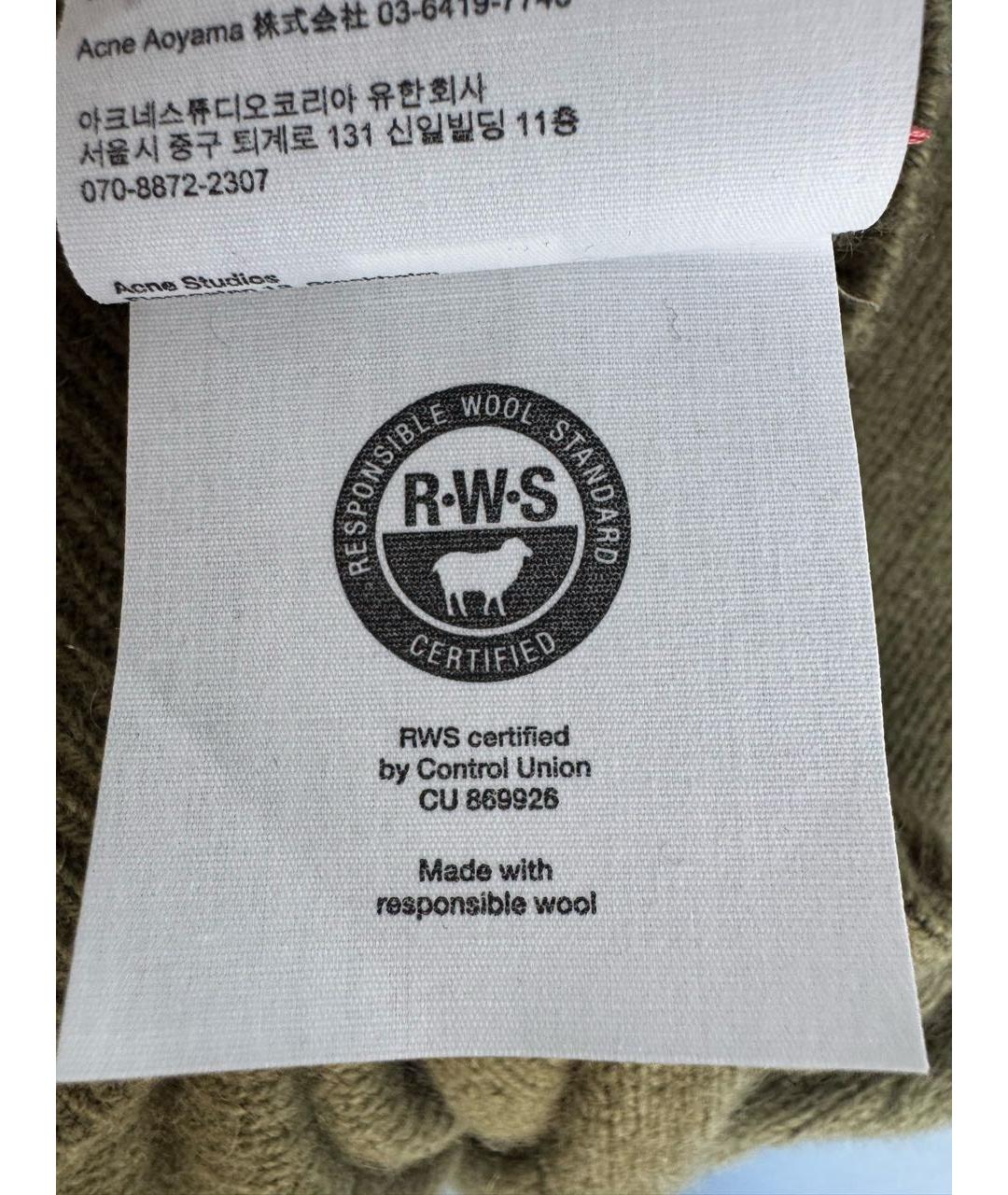 ACNE STUDIOS Хаки кашемировый джемпер / свитер, фото 8