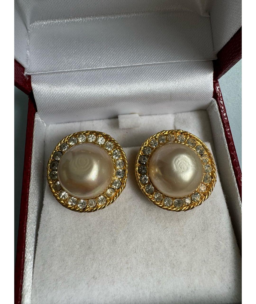 CHANEL Золотые металлические клипсы, фото 8