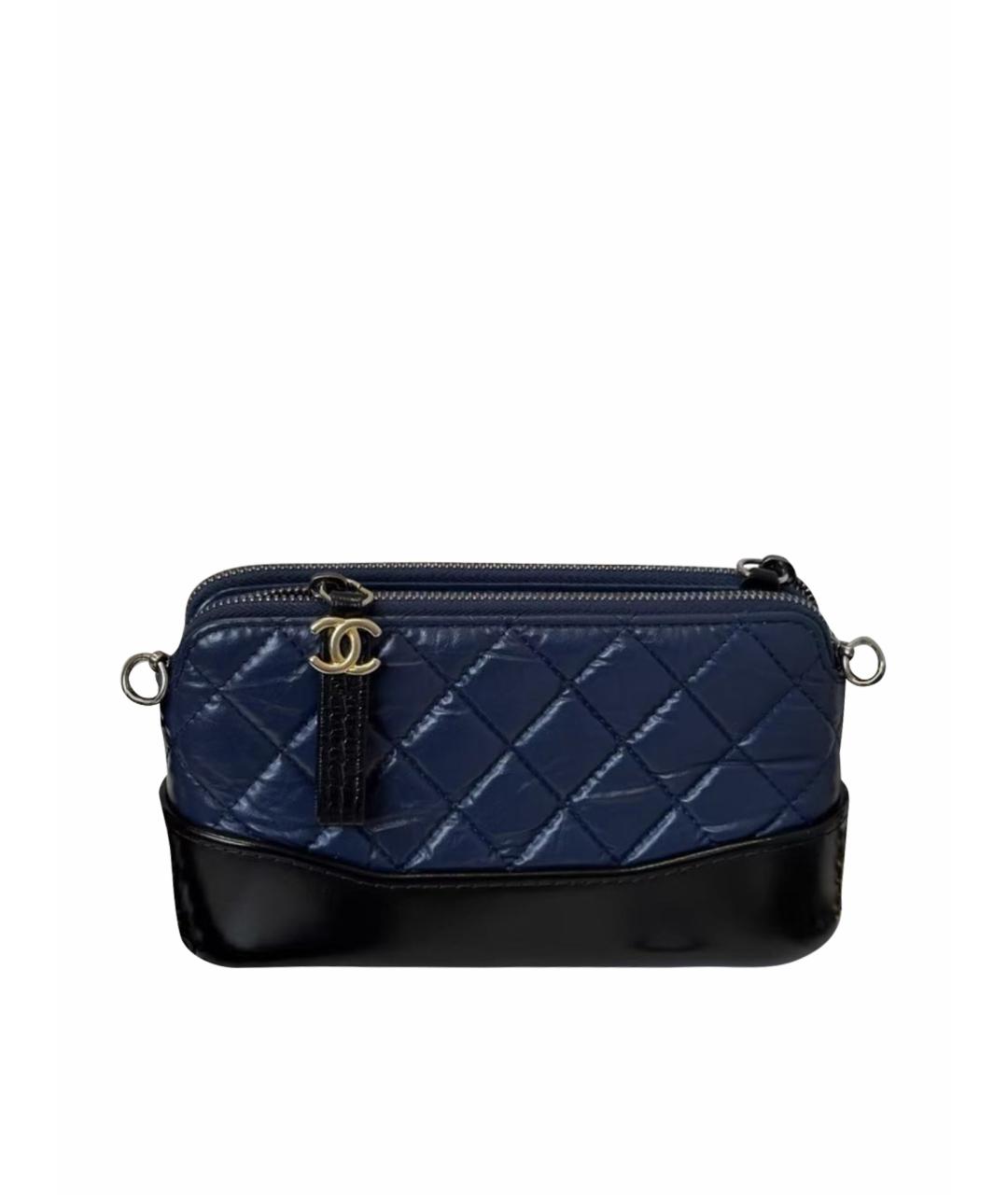 CHANEL Синяя кожаная сумка через плечо, фото 1