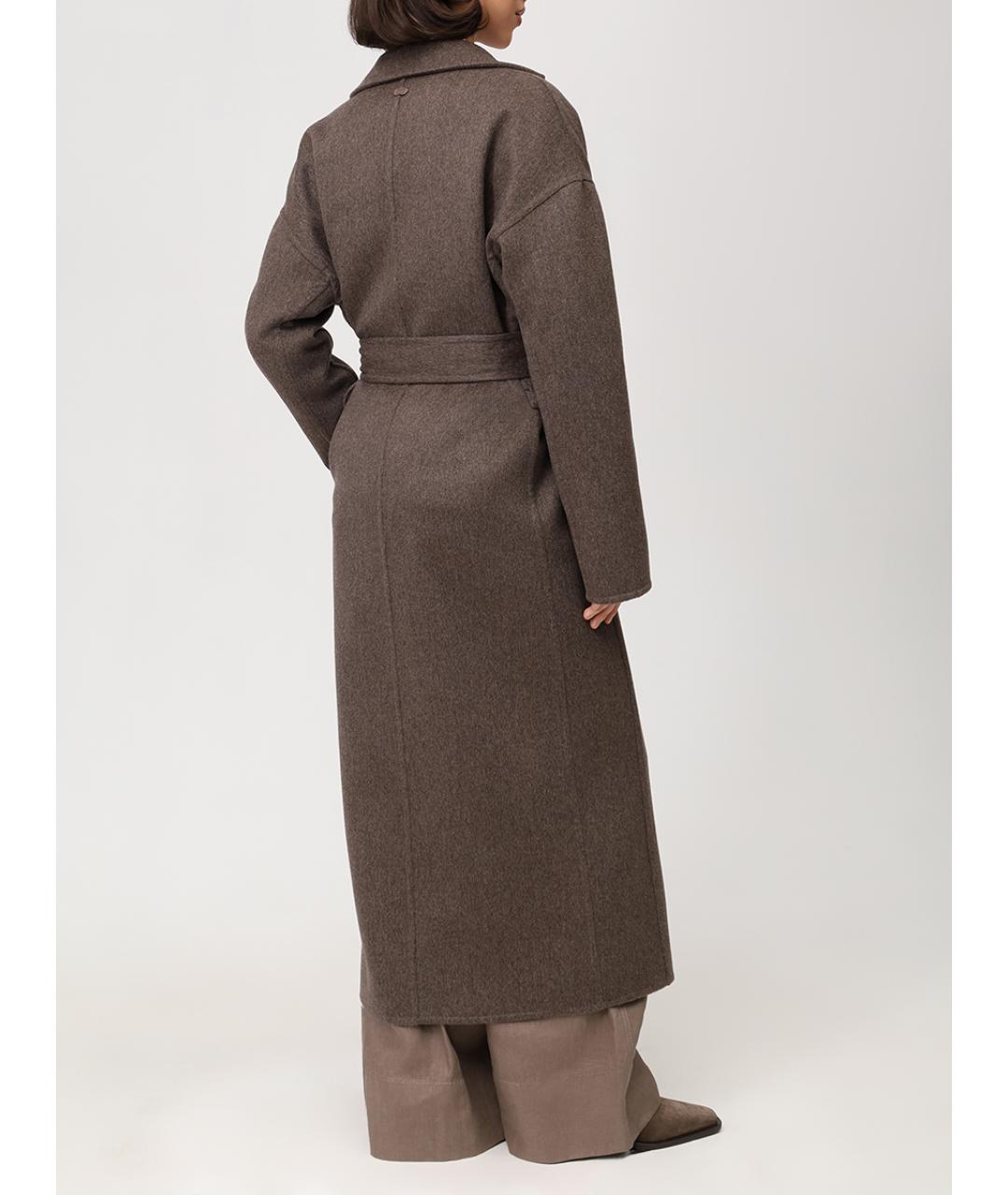 AGNONA Коричневое кашемировое пальто, фото 3