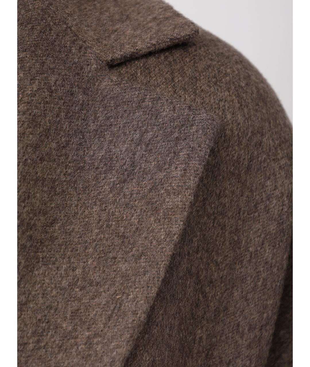 AGNONA Коричневое кашемировое пальто, фото 6