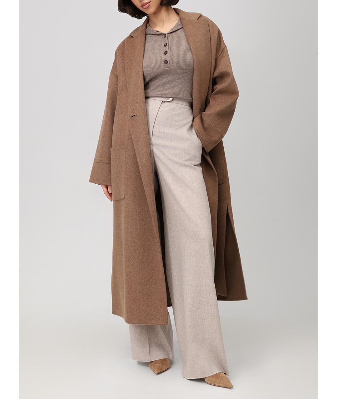 AGNONA Бежевое кашемировое пальто, фото 2