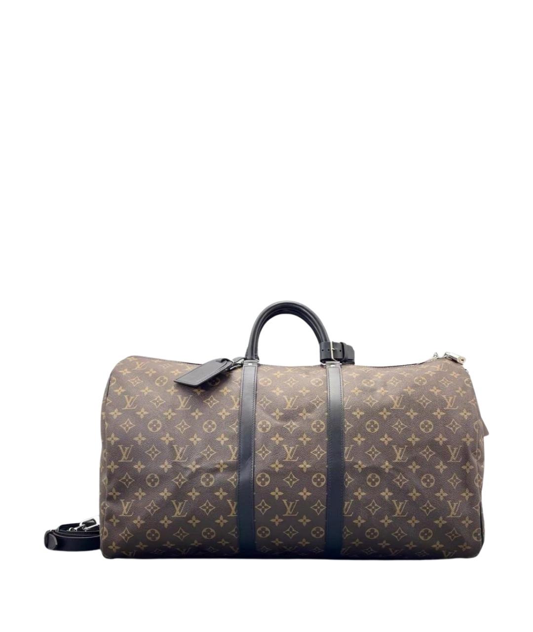 LOUIS VUITTON Коричневая кожаная дорожная/спортивная сумка, фото 1