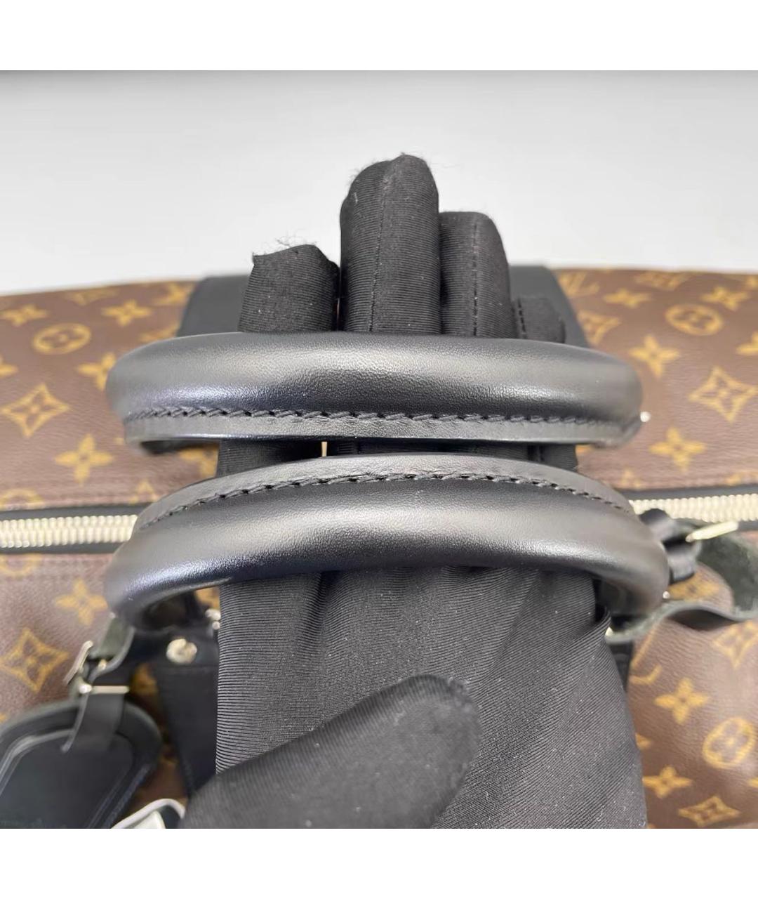 LOUIS VUITTON Коричневая кожаная дорожная/спортивная сумка, фото 4