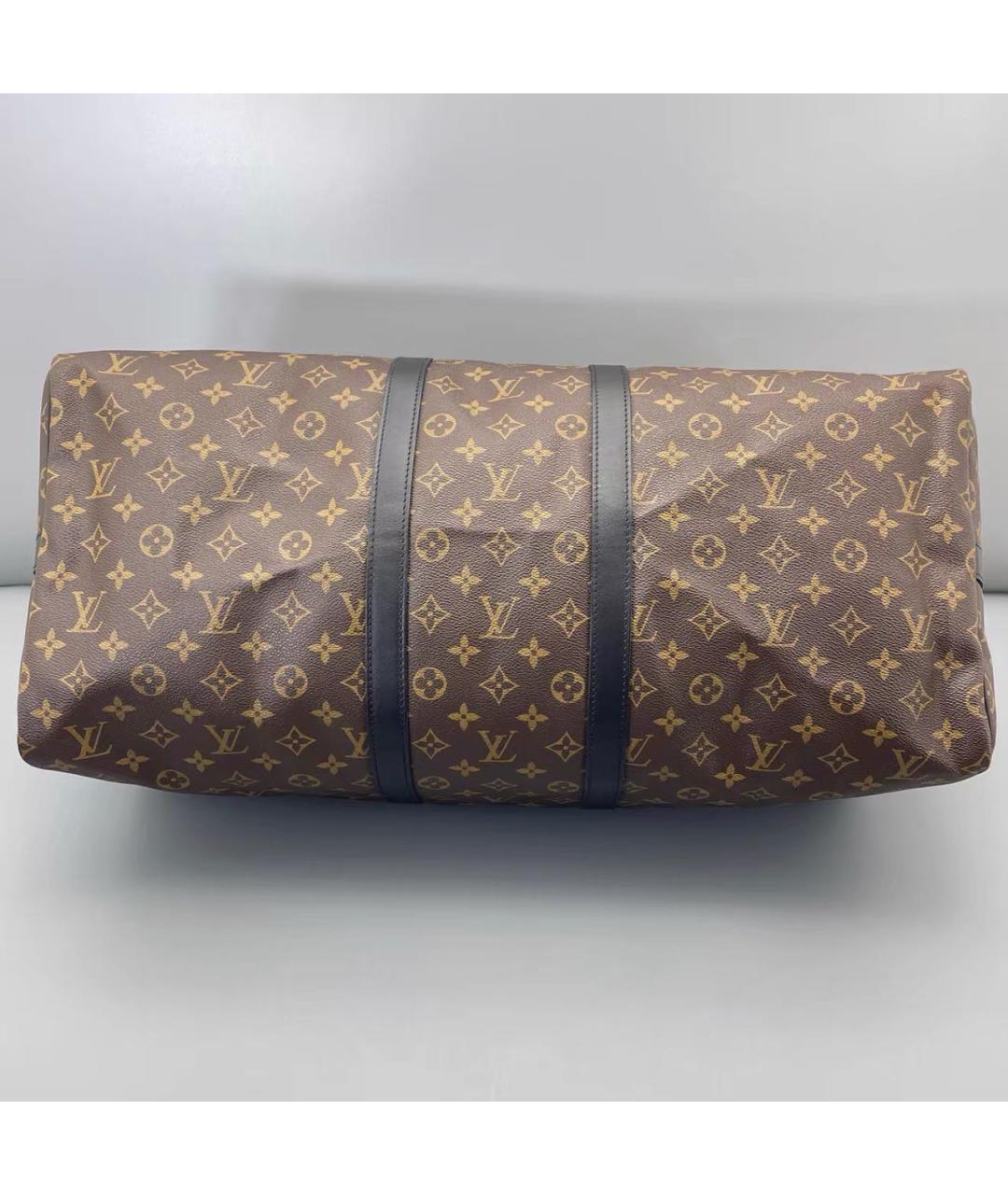 LOUIS VUITTON Коричневая кожаная дорожная/спортивная сумка, фото 3