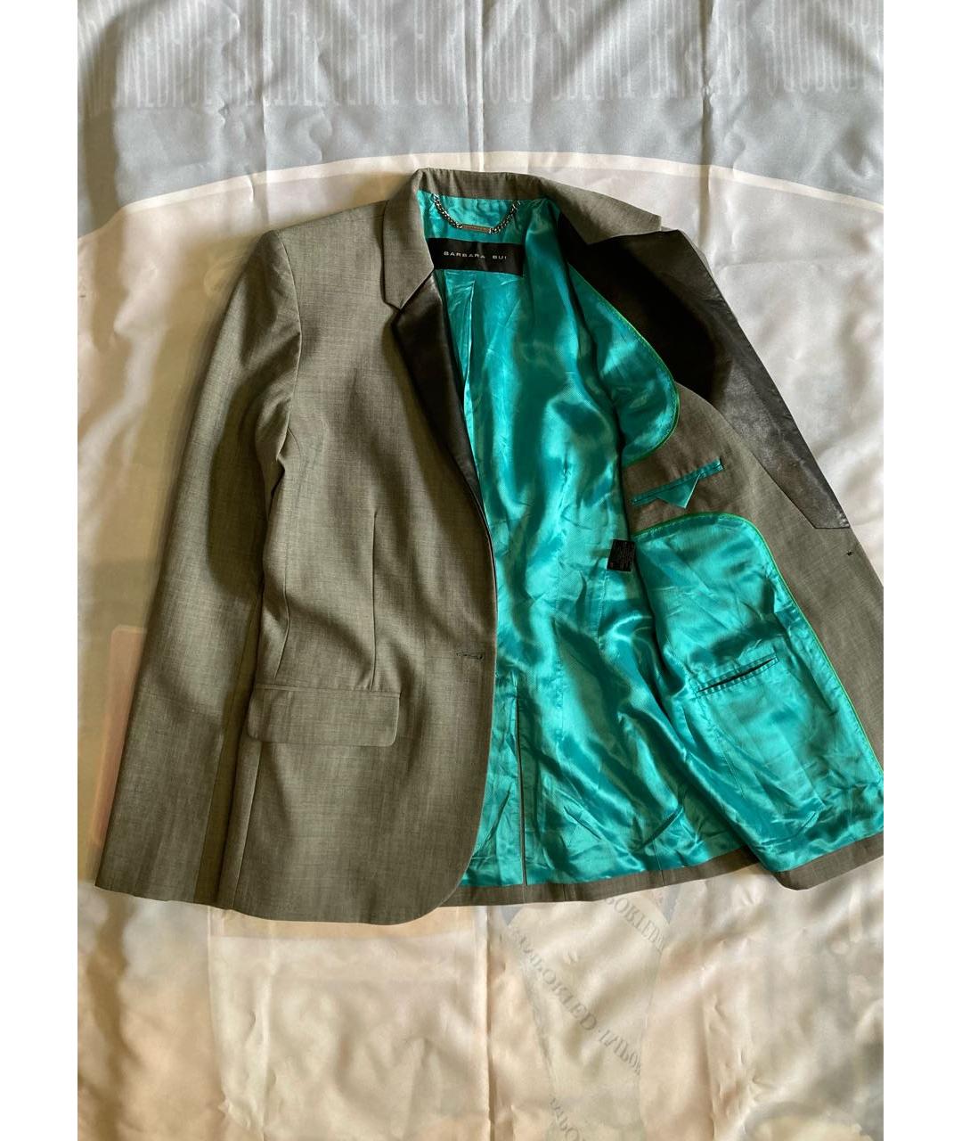 BARBARA BUI Серый шерстяной жакет/пиджак, фото 5