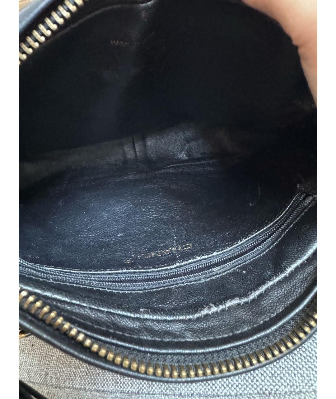 CHANEL Черная сумка через плечо из лакированной кожи, фото 4