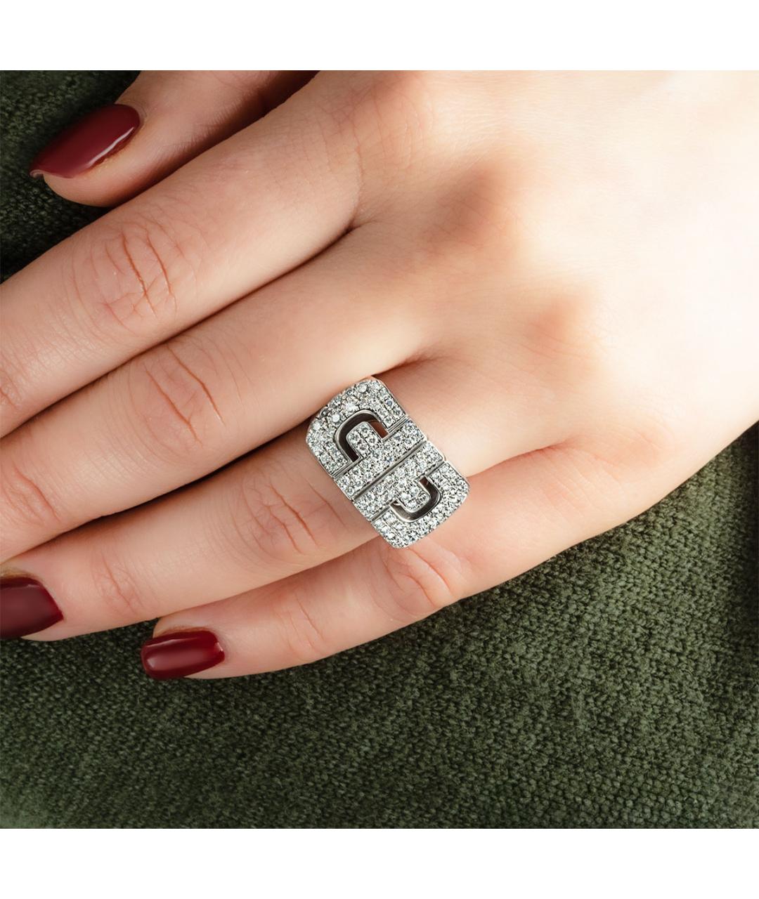 BVLGARI Серебряное кольцо из белого золота, фото 2