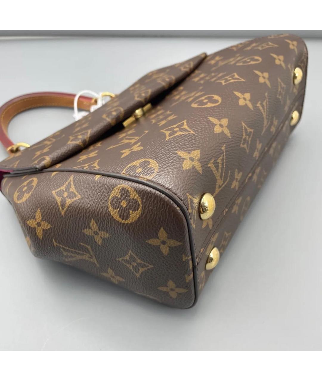 LOUIS VUITTON Коричневая кожаная сумка через плечо, фото 4
