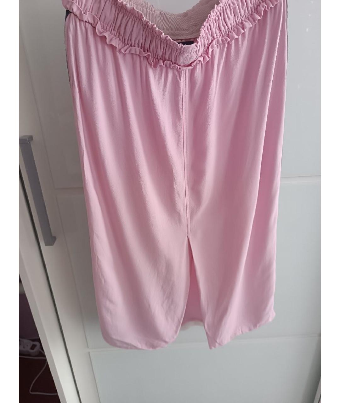 PINKO Розовая вискозная юбка миди, фото 2