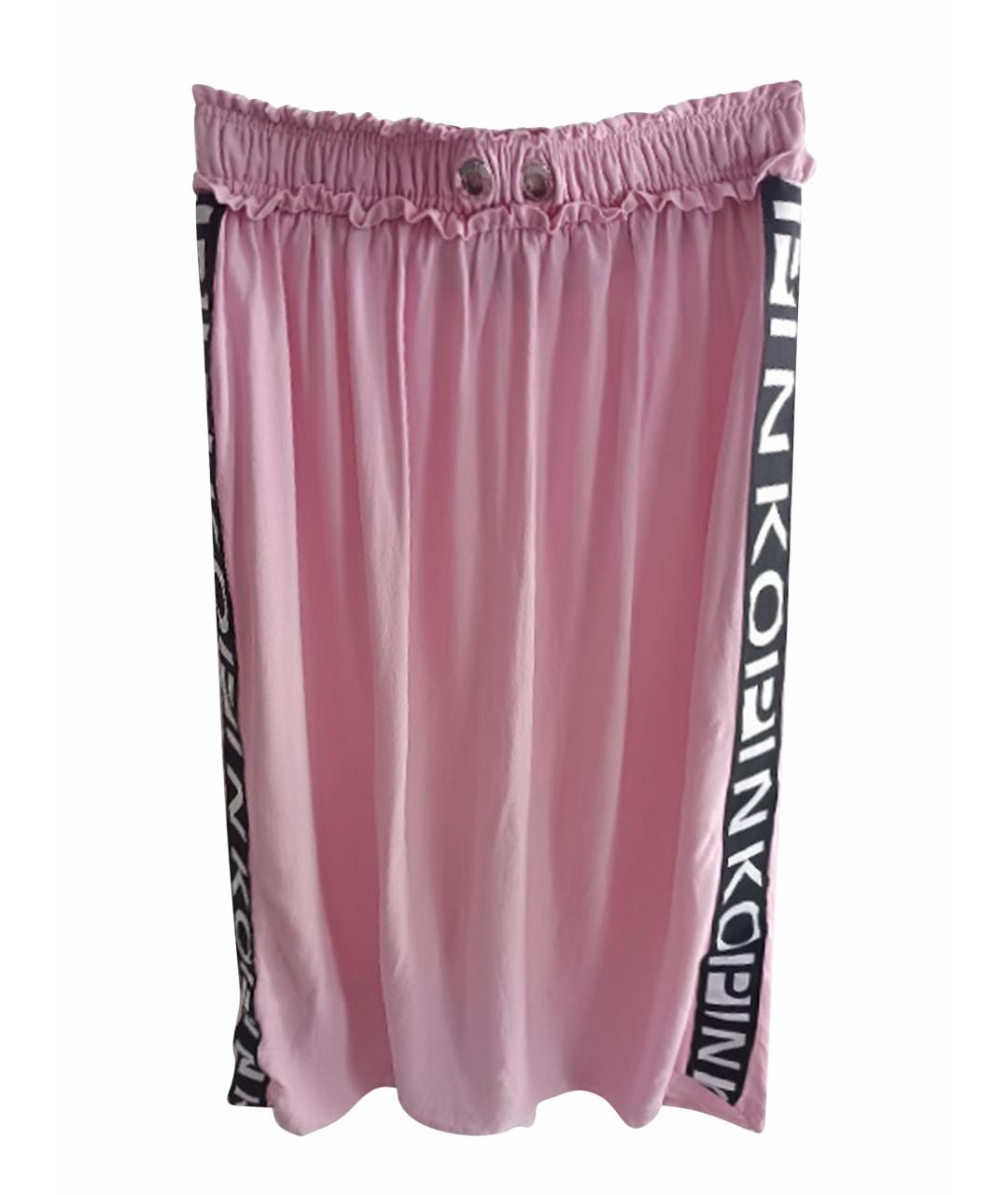 PINKO Розовая вискозная юбка миди, фото 1