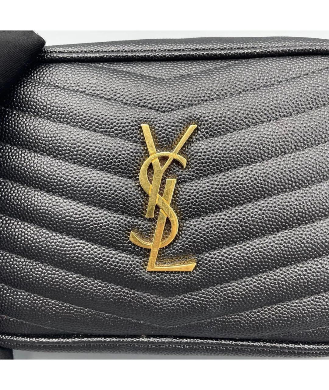 SAINT LAURENT Черная кожаная сумка через плечо, фото 5