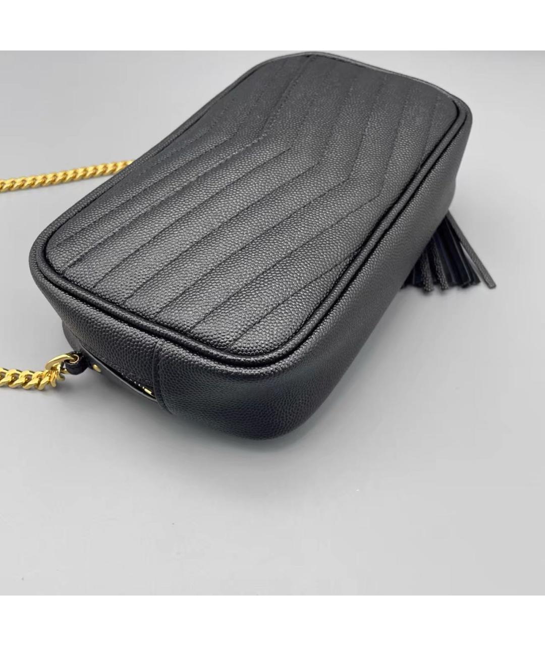 SAINT LAURENT Черная кожаная сумка через плечо, фото 6