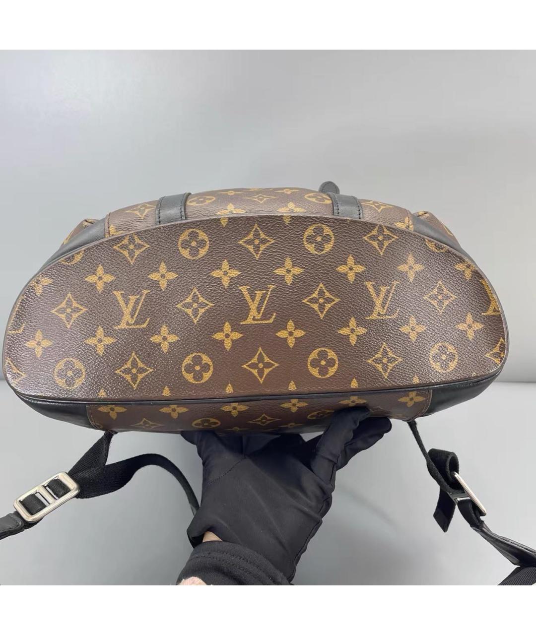 LOUIS VUITTON Коричневый кожаный рюкзак, фото 4