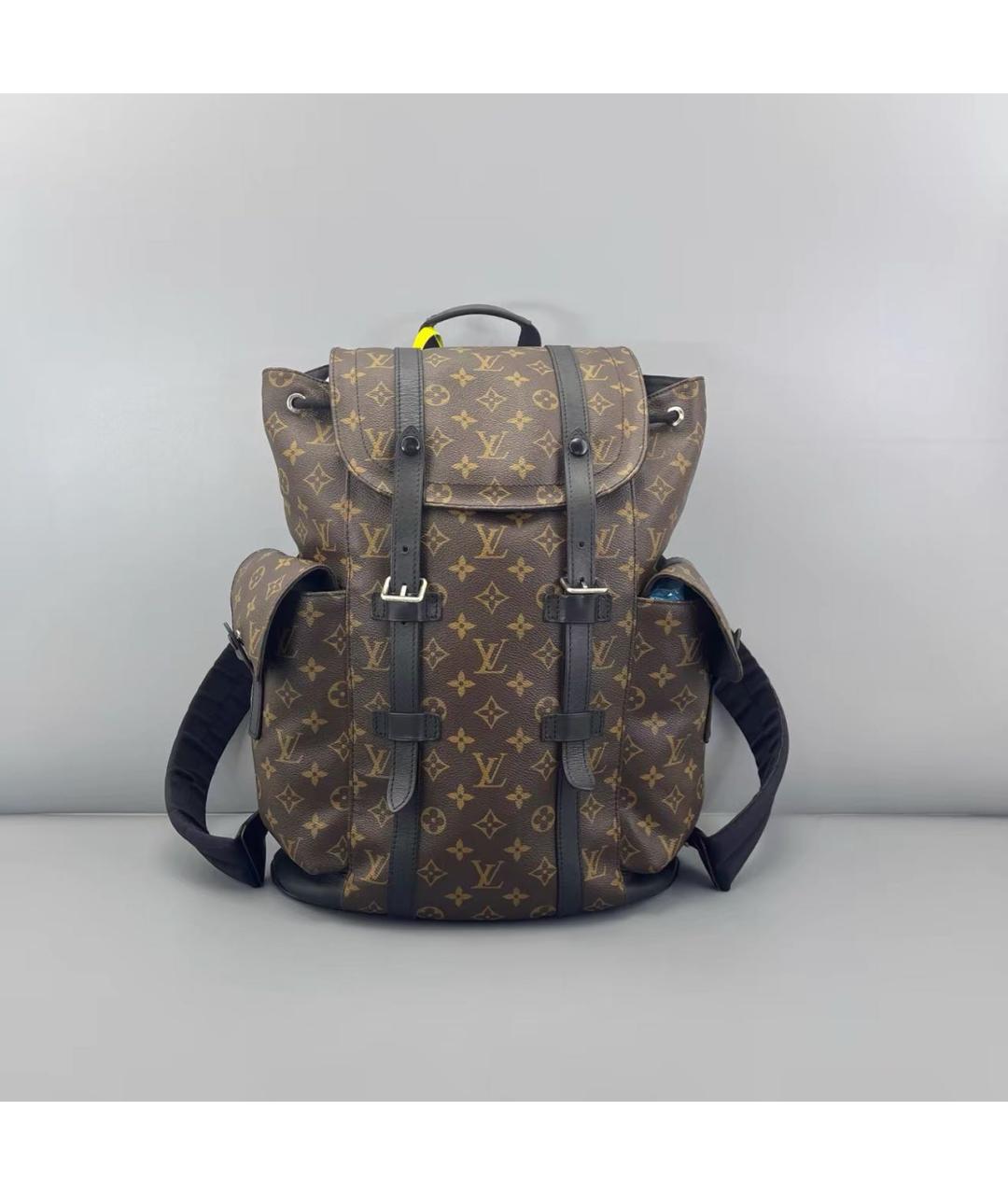 LOUIS VUITTON Коричневый кожаный рюкзак, фото 8