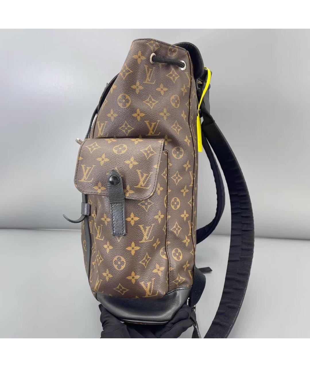 LOUIS VUITTON Коричневый кожаный рюкзак, фото 3