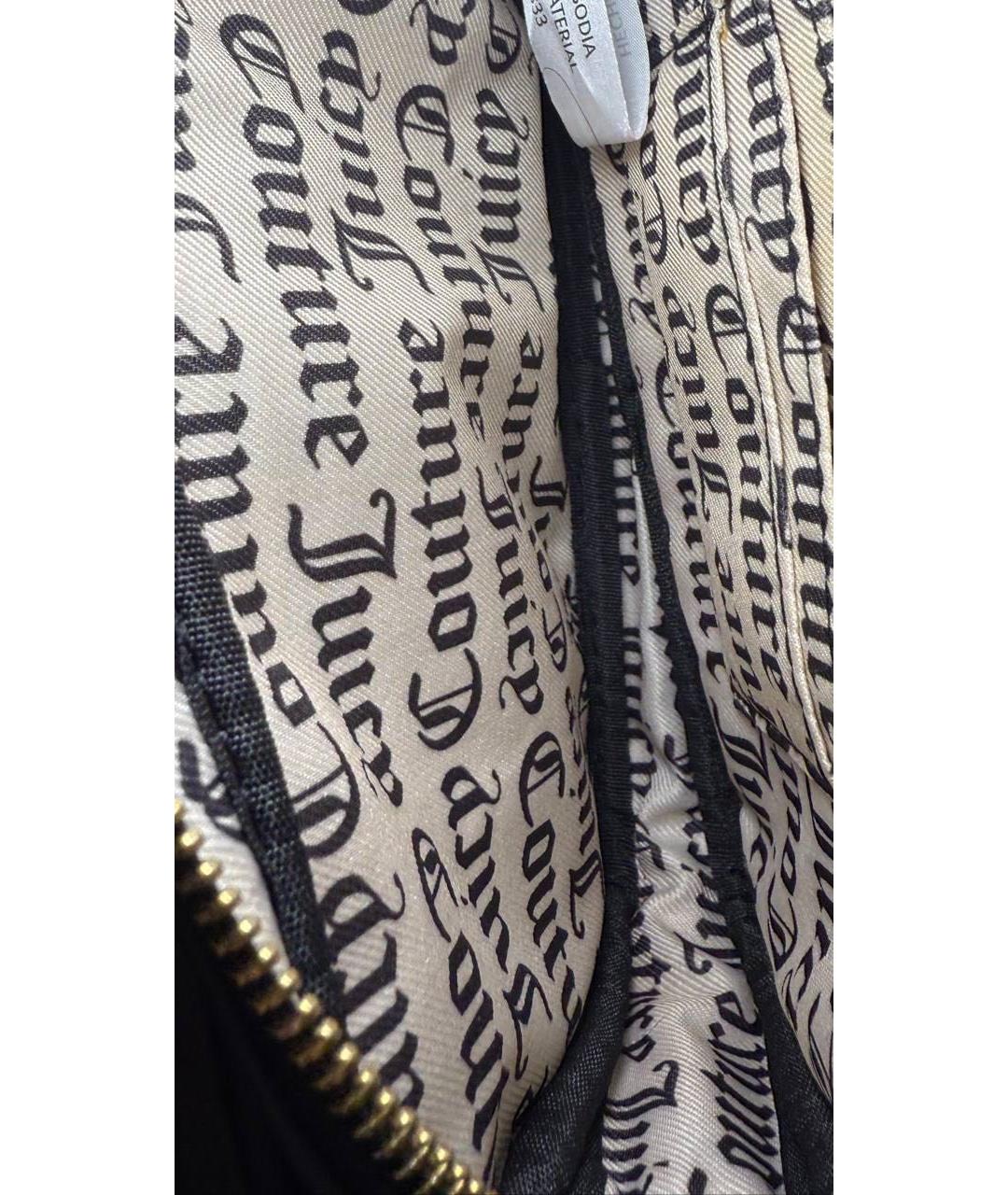 JUICY COUTURE Черная сумка через плечо из искусственной кожи, фото 4