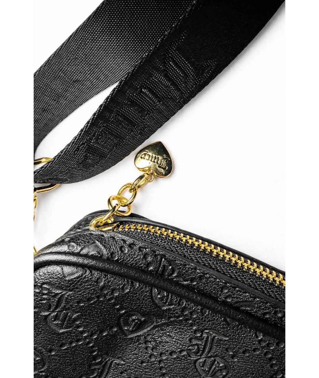 JUICY COUTURE Черная сумка через плечо из искусственной кожи, фото 5