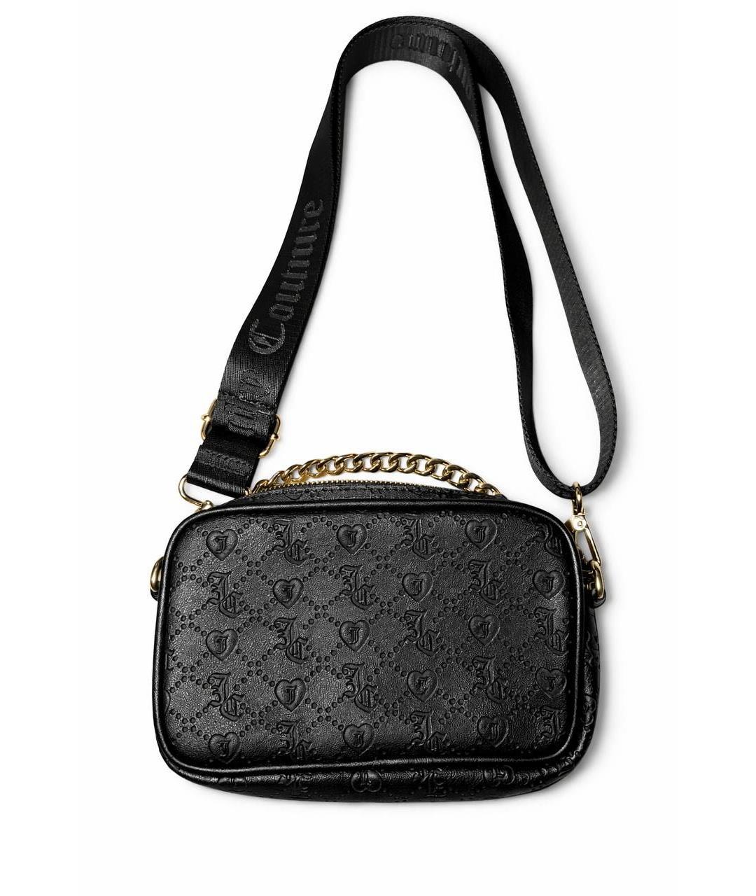 JUICY COUTURE Черная сумка через плечо из искусственной кожи, фото 3