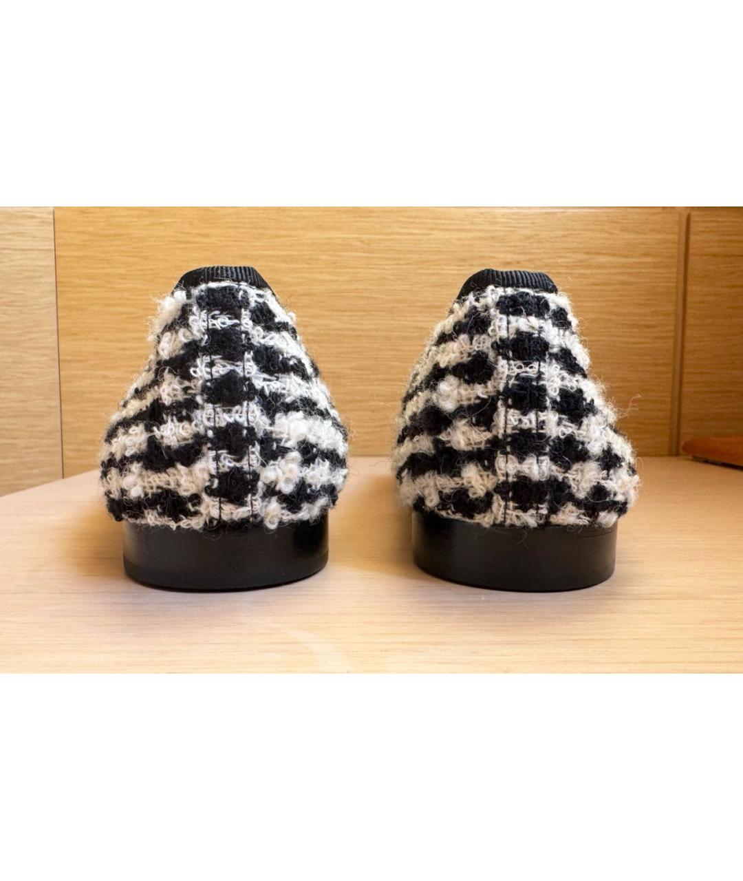 CHANEL Черные текстильные балетки, фото 4