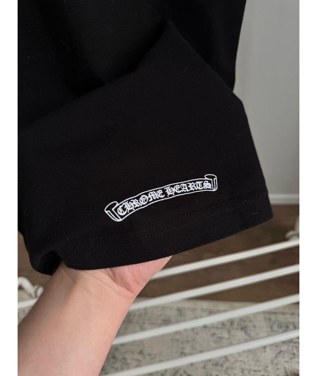 CHROME HEARTS Черная хлопковая футболка, фото 8