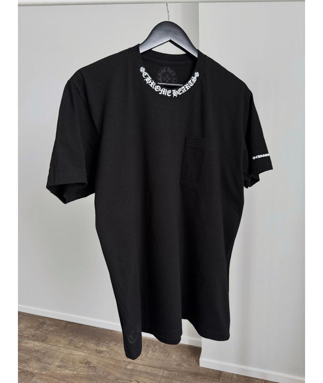 CHROME HEARTS Черная хлопковая футболка, фото 9