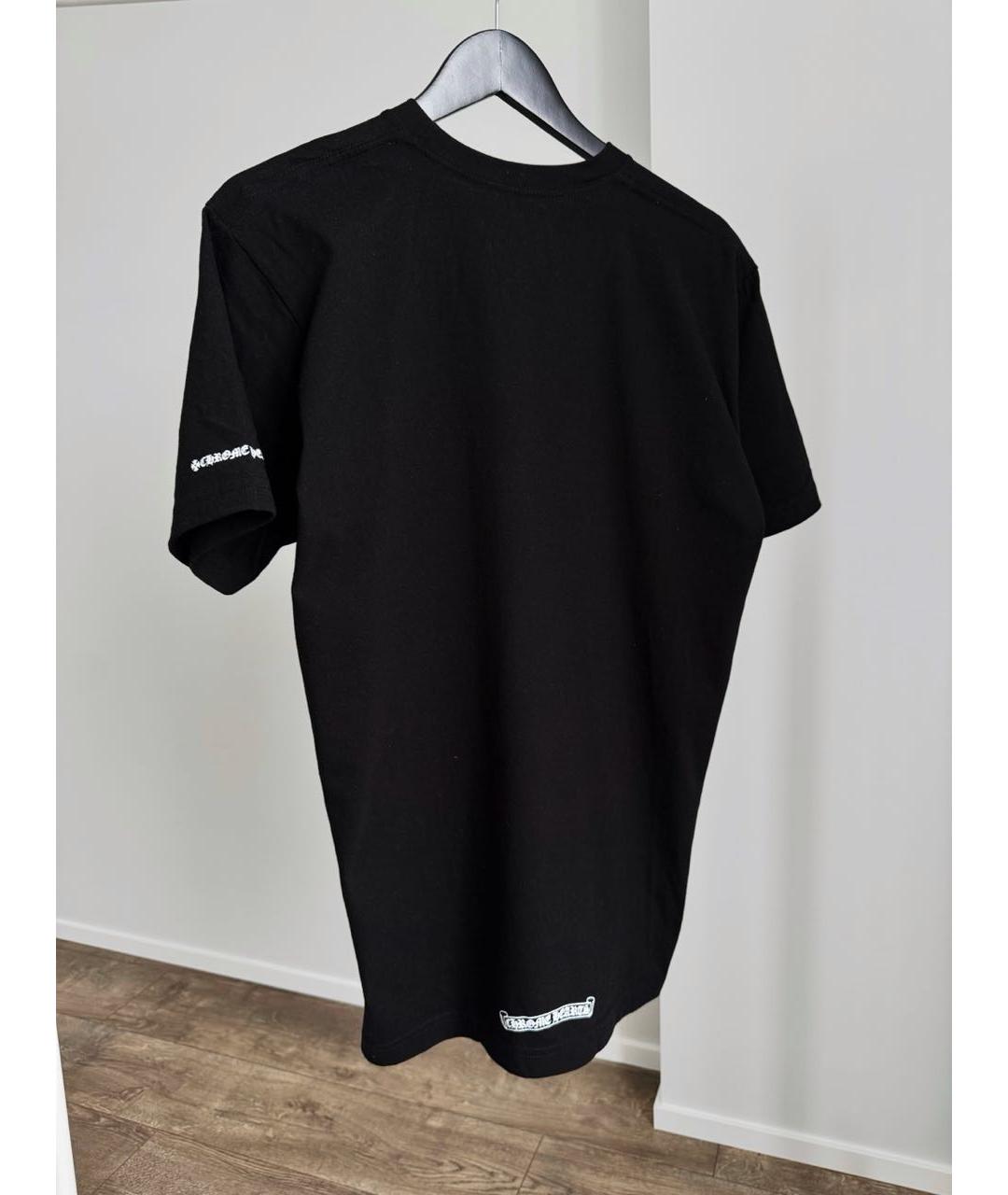 CHROME HEARTS Черная хлопковая футболка, фото 4