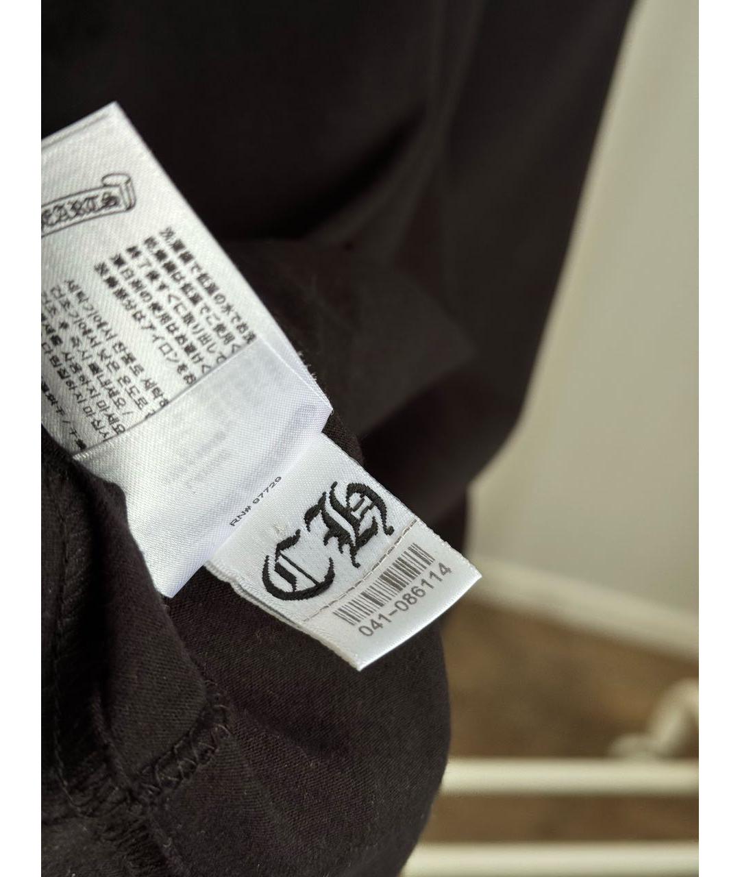 CHROME HEARTS Черная хлопковая футболка, фото 7