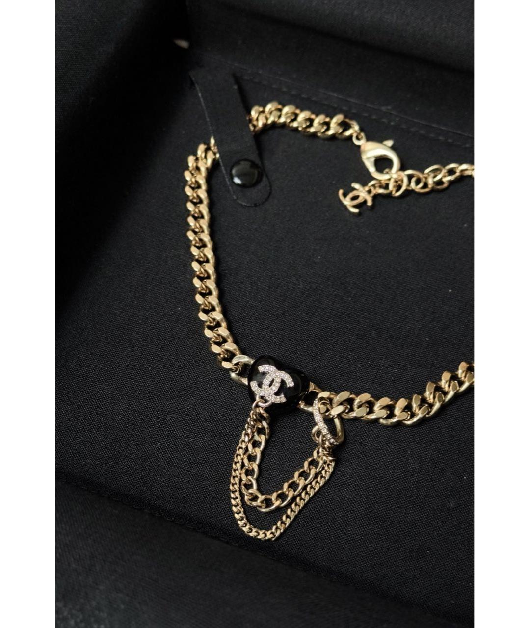 CHANEL Золотой металлический чокер, фото 2