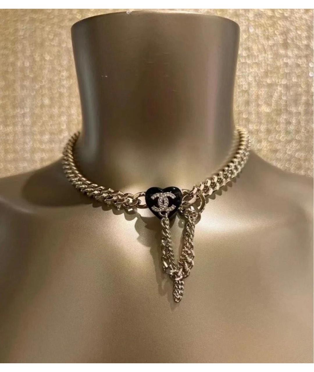 CHANEL Золотой металлический чокер, фото 4