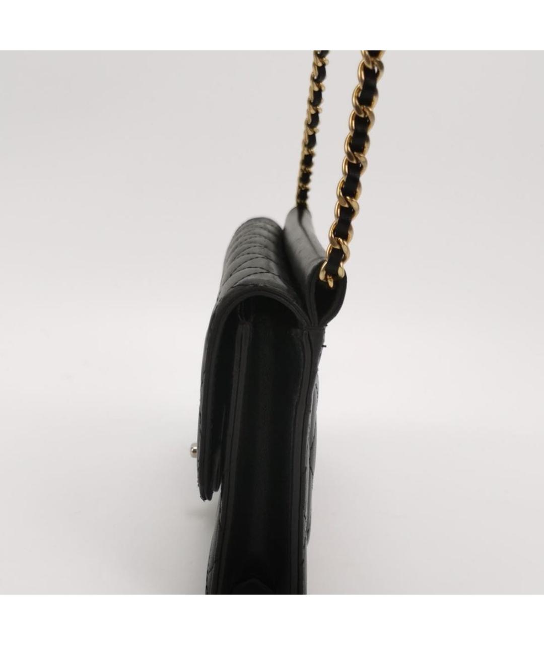 CHANEL Черная кожаная сумка через плечо, фото 6