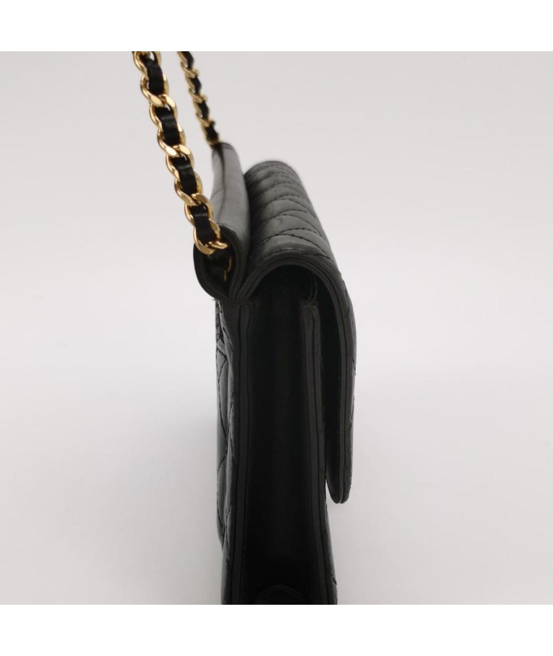 CHANEL Черная кожаная сумка через плечо, фото 5