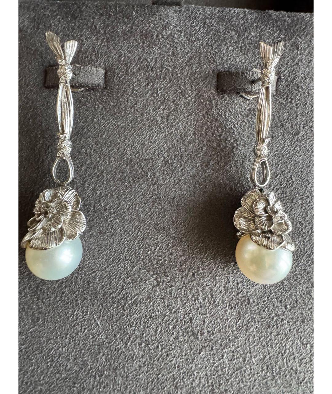 CARRERA Y CARRERA Белые серьги из белого золота, фото 6