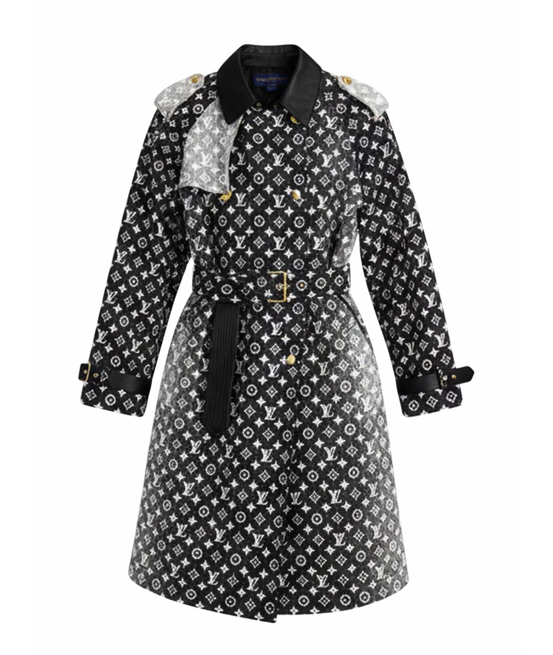 LOUIS VUITTON Антрацитовый деним тренч/плащ, фото 1