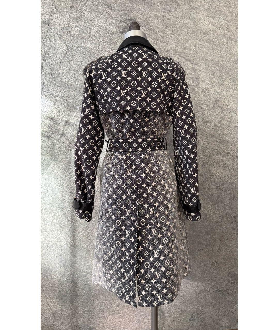 LOUIS VUITTON Антрацитовый деним тренч/плащ, фото 2