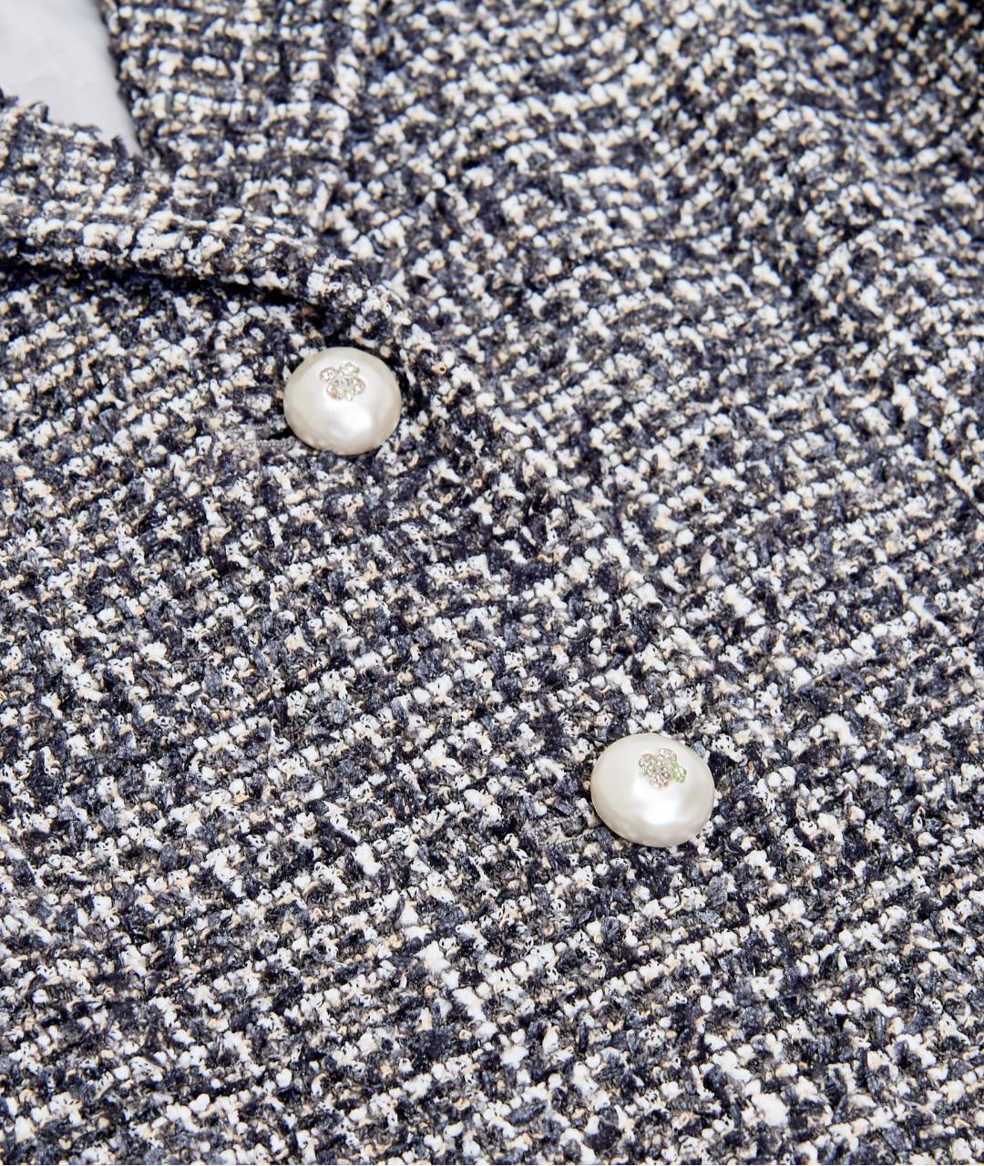 CHANEL Серый твидовый жакет/пиджак, фото 5