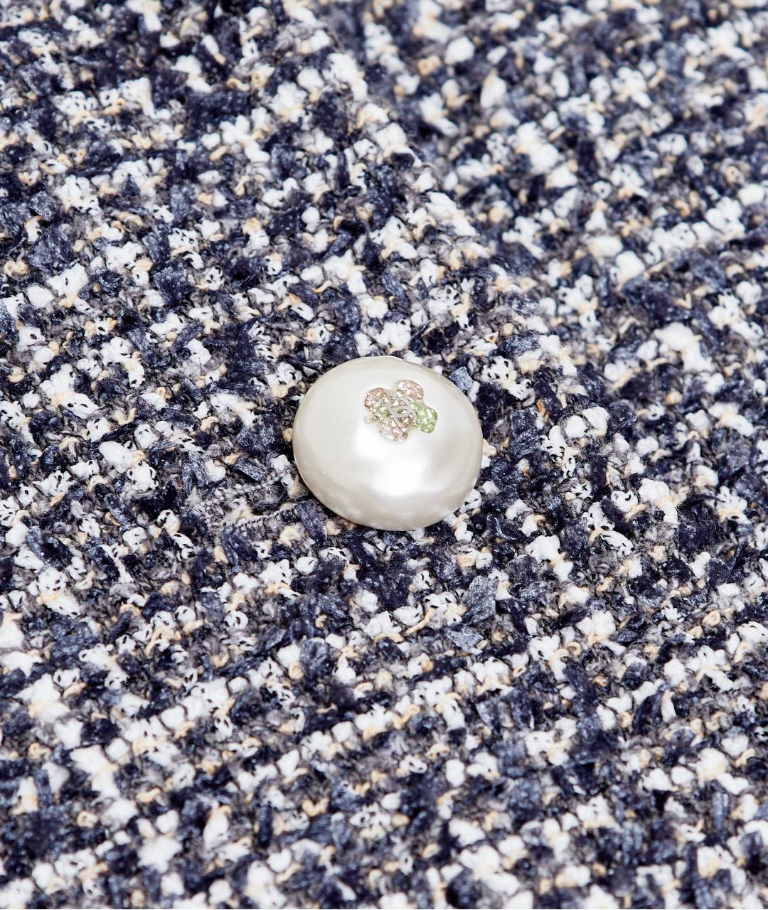 CHANEL Серый твидовый жакет/пиджак, фото 6