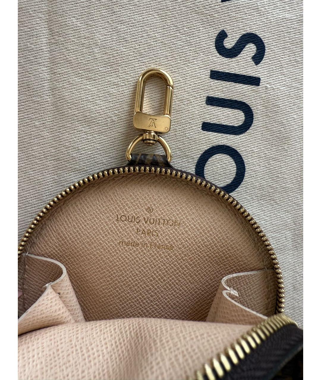 LOUIS VUITTON Коричневая кожаная сумка через плечо, фото 7