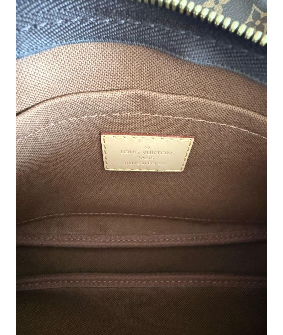 LOUIS VUITTON Коричневая кожаная сумка через плечо, фото 5