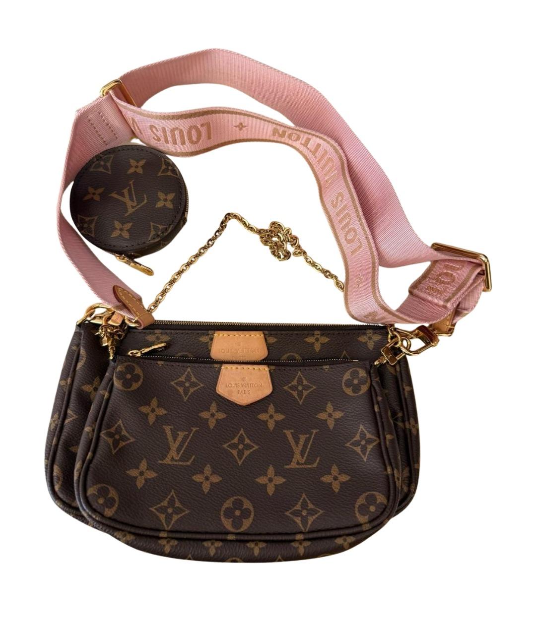 LOUIS VUITTON Коричневая кожаная сумка через плечо, фото 1