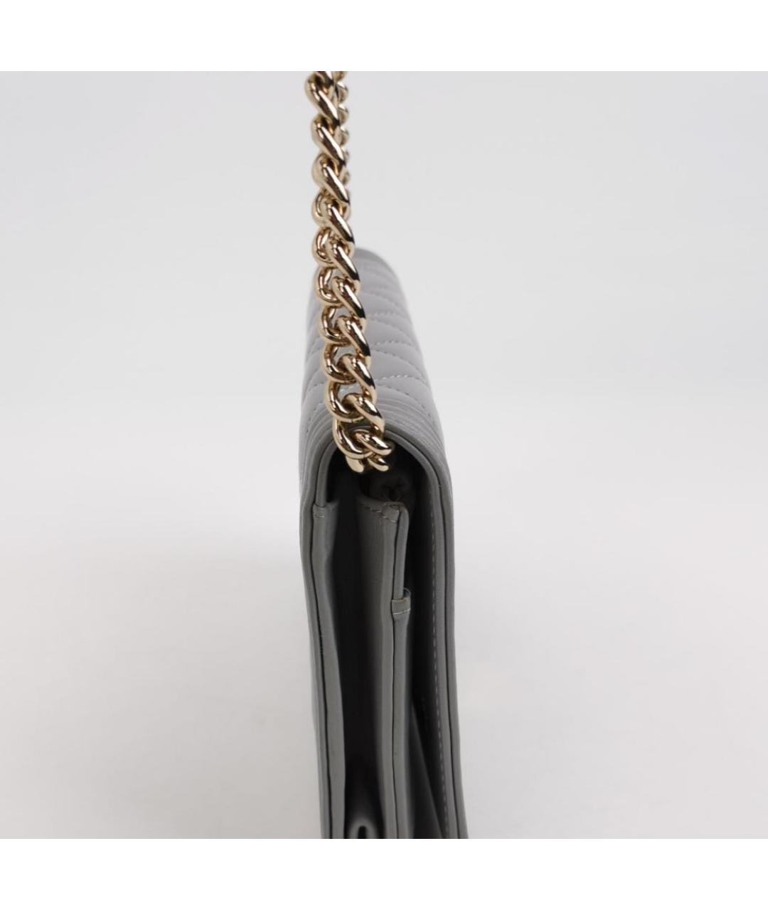 CHANEL Серая кожаная сумка через плечо, фото 4