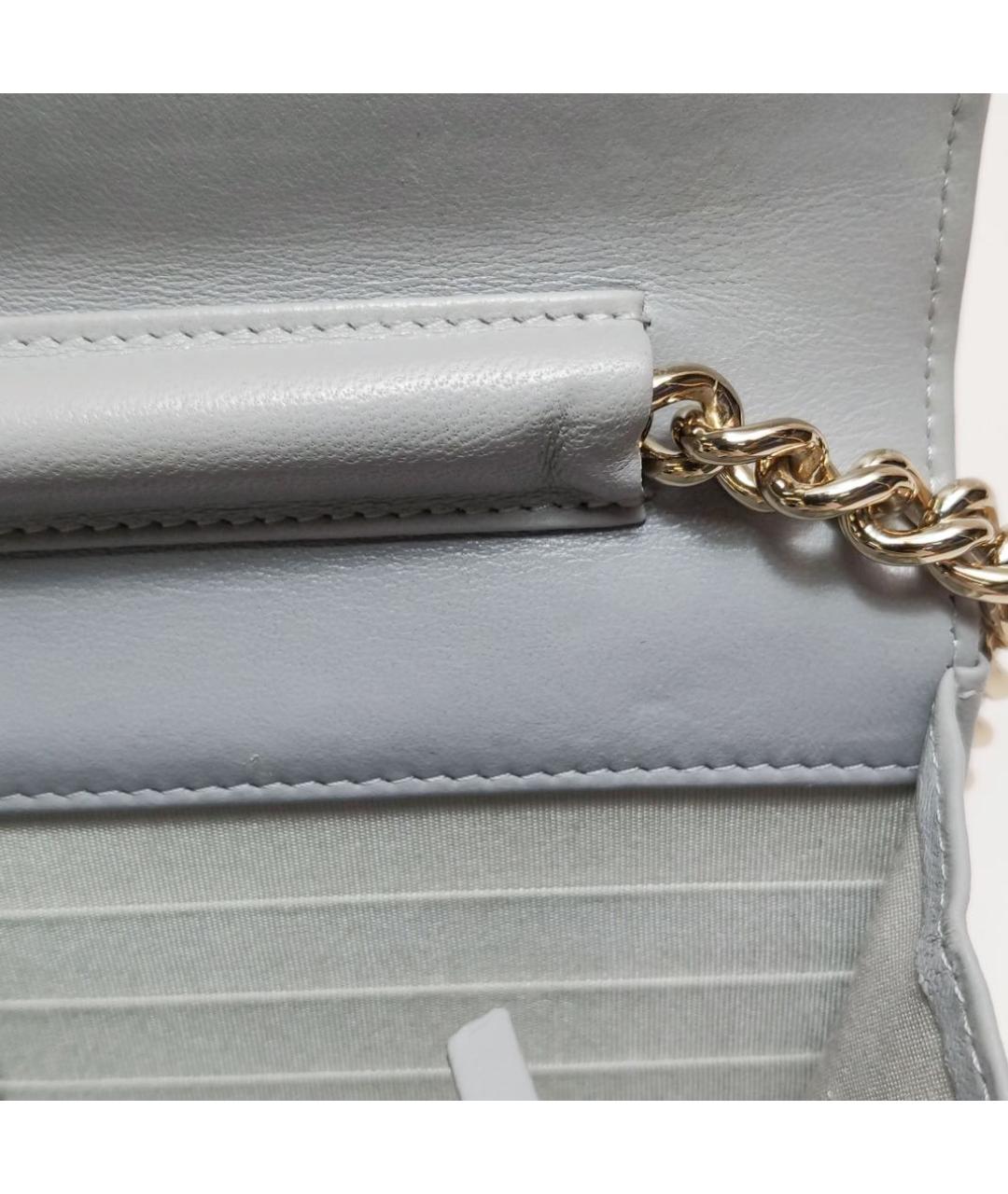 CHANEL Серая кожаная сумка через плечо, фото 7