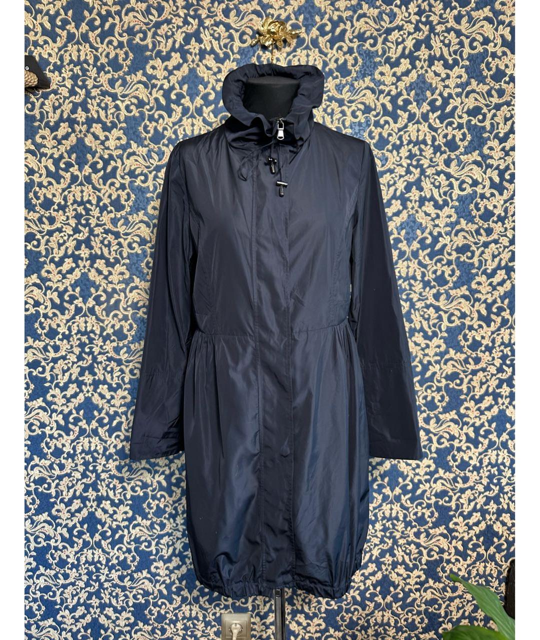 MAX&CO Темно-синий полиэстеровый тренч/плащ, фото 9