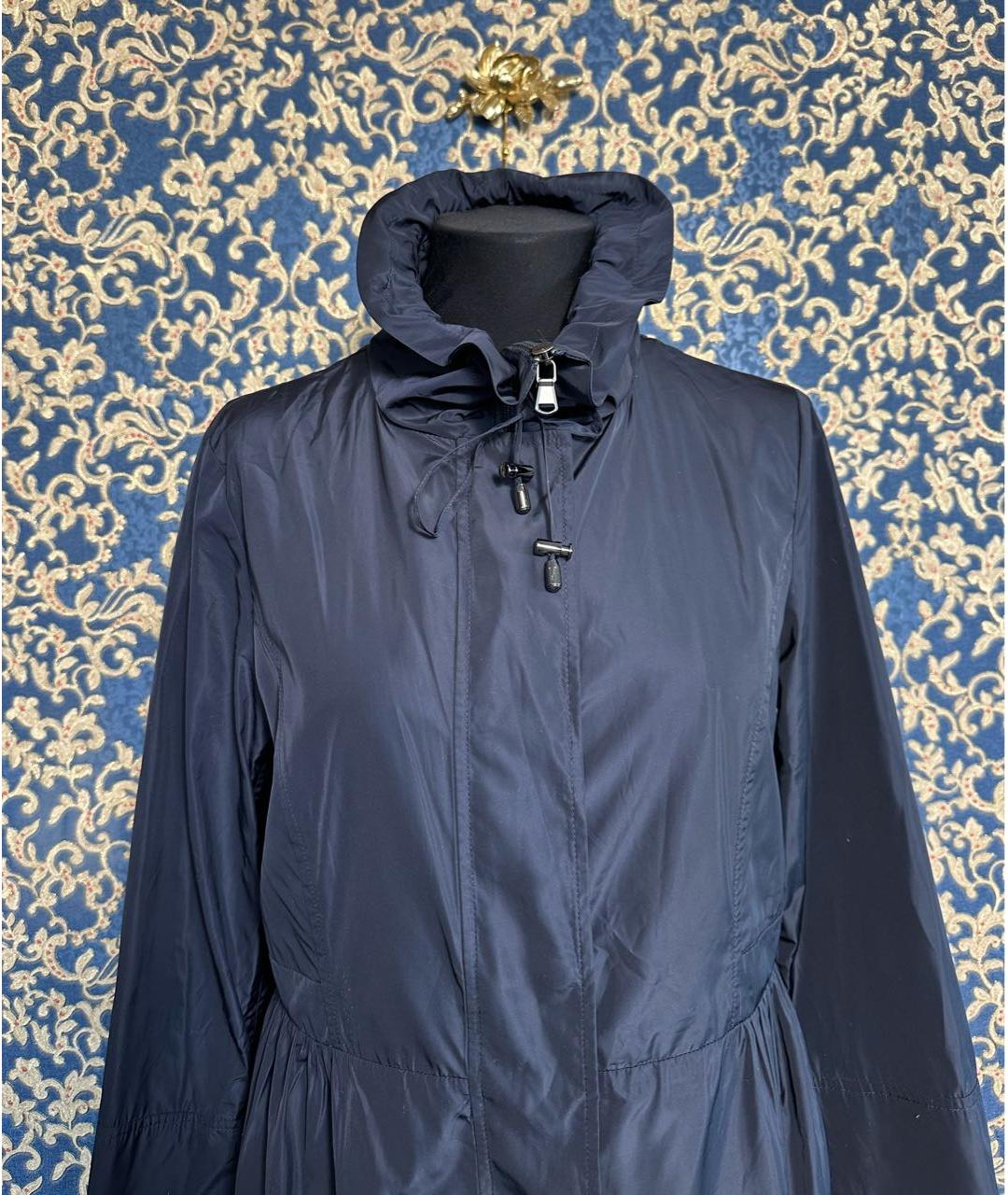 MAX&CO Темно-синий полиэстеровый тренч/плащ, фото 8